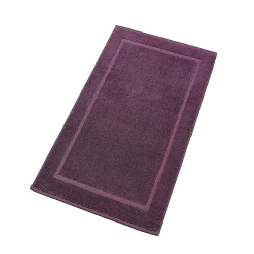 Image of Christy Renaissance Bath Mat | 100% Cotton | Towelling and Super Absorbent Shower Mat | 1000GSM | Sustainably Made | Berry