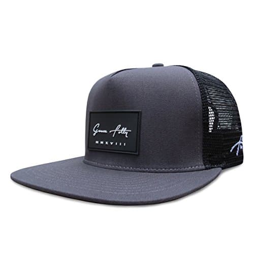 Image of Grace Folly Trucker Hat for Men & Women. Snapback Mesh Caps Charcoal Grey