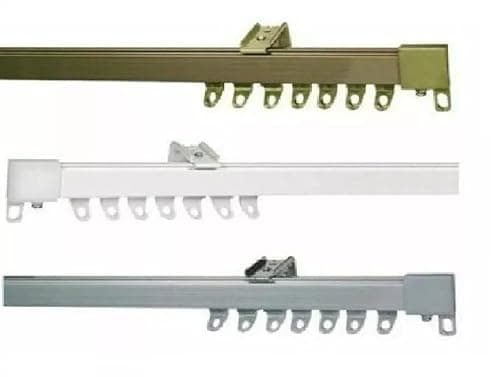 Image of Fineline Aluminium Heavy Duty Smooth, Bendable Window Curtain Rail Track Set (300cm (118 inches), Silver Track)