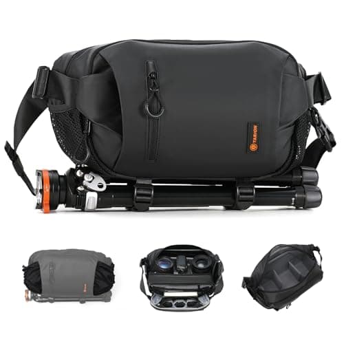 Image of TARION Outdoor Camera Messenger Bag - 5L Crossbody Camera Sling Bag with Tripod Holder & Padded Strap & Removable Dividers & Expandable Wet and Dry Pocket for Hiking Photography for DSLR SLR XProber