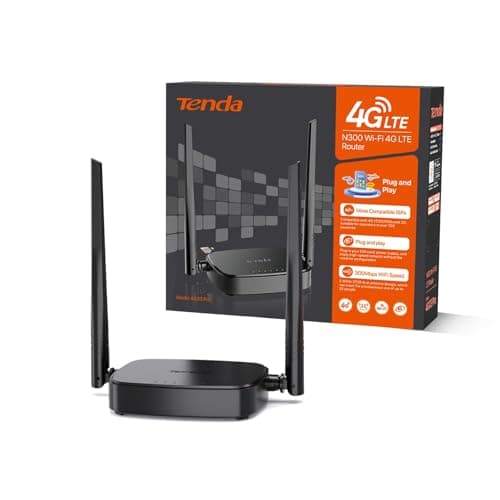 Image of Tenda Router 4G SIM 4G03 Pro - Mobile WiFi Router 3G/4G Wireless Band 2.4 GHz 300Mpbs, LTE Cat4 150Mpbs, Fast Ethernet LAN/WAN Port, 2 * 4dBi External Antenna, NANO SIM Card, Plug and Play