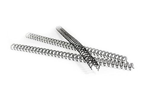 Image of PAVO Premium Wire Binding Spines A4 9.5 mm,34 Loops 3:1 Pitch, Capacity: 51 to 80 Sheets - Black (Pack of 100)
