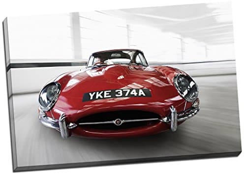 Image of Front Jaguar E Type Canvas Print Picture Wall Art Large 30x20 Inches