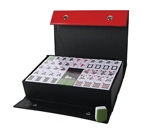 Image of Nisorpa 3x2.25cm Chinese Majong Set,Solid Structure Easy To Read Mah Jongg Game,144PC Medium Mahjong Tile Set for Travel Party Family Game 麻将 (3.0x2.25x1.7cm)