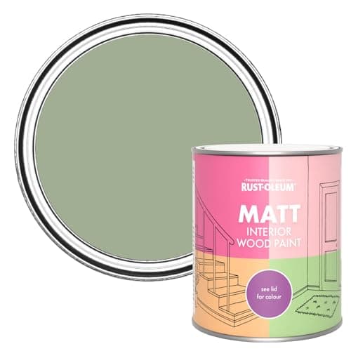 Image of Rust-Oleum Green Interior Wood Paint in Matt Finish - Bramwell 750ml