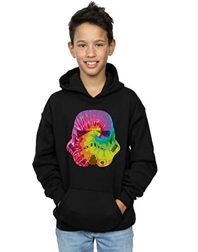 Image of Absolute Cult Star Wars Boys Stormtrooper Uranus Helmet Hoodie Black 9-11 Years
