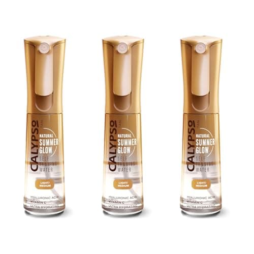 Image of Calypso Natural Summer Glow Self-Tanning Water Light/Medium 100ml - Pack of 3