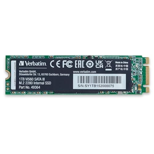 Image of Verbatim Vi560 S3 M.2 SSD - internal SSD 1TB - Solid State Drive - SATA III M.2 interface - internal SSD drive with 3D NAND technology - high performance SSD 1TB - up to 560MB/s - blue