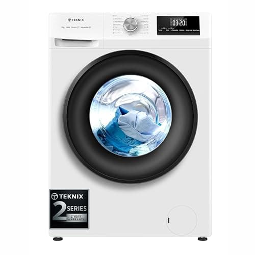 Image of Teknix 8kg Washing Machine – Quick 15/30/49 Min Wash, A Energy Rated, Durable Inverter Motor, Slim Depth, Quiet Spin - TK2W814XW-1