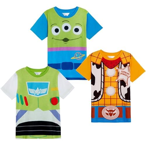 Image of Disney Boys Toy Story T-Shirts (Pack of 3) 4-5 Years Multi