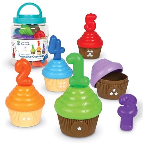 Image of Learning Resources Snap-n-Learn Counting Cupcakes, Educational toys for 18mth+, Toddler Toys, Preschool Learning Activities, Montessori Toys, Learning & Education Toys