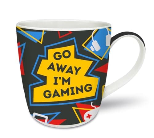 Image of Go Away I'm Gaming | Funny New Bone China Gift Mug for Gamers by Smiling Faces