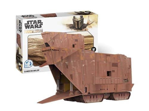 Image of Revell Star Wars The Mandalorian Sandcrawler Cardboard Model Kit Detailed Model Kit For Young and Old 130 Pieces For Star Wars Fans