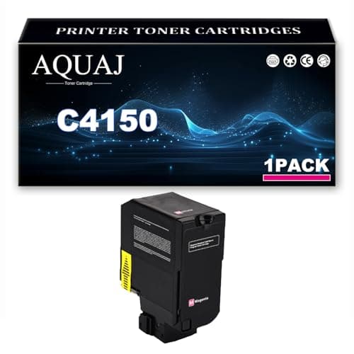 Image of C4150 Toner Cartridge, Compatible 24B6519 24B6516 24B6517 24B6518 Toner Cartridges for Lexmark C4150 Printer,Magenta-1 Pack