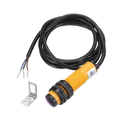 Image of sourcing map E3F-DS10P2 Photoelectric Sensor, 300mA DC6-36 V M18 Diffuse Reflection Photoelectric Switch Sensor 3 Lines Detection Distance 10CM PNP NC with Mounting Bracket for Industrial