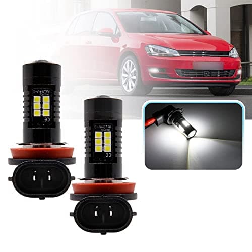 Image of njssjd H8 H11 LED Fog Light Bulbs DRL Replacement Bulbs 21SMD 6500K High Bright White Canbus for VW Golf MK5 1K1 to 1K4 Golf MK6 GTI GTD Golf MK7
