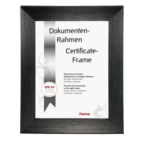 Image of Hama Paris Plastic Photo Frame, Black, 21 x 29.7 cm