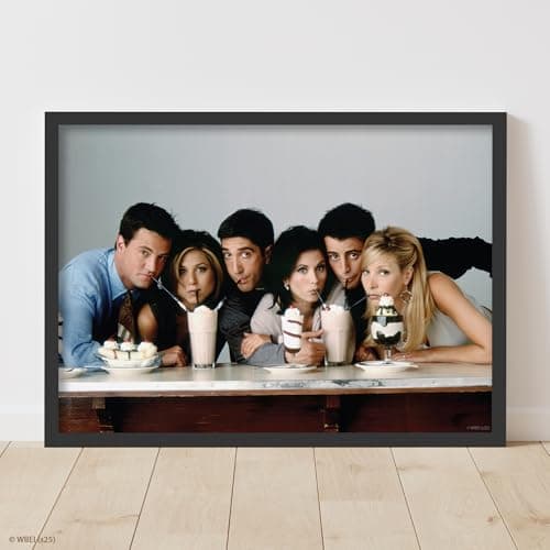 Image of Friends Print - Group Milkshake Photo Poster Wall Art (21cm x 29.7cm - A4)