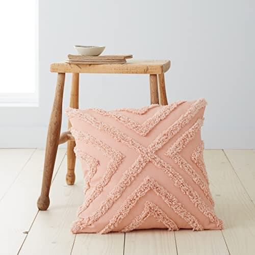 Image of Pineapple Elephant Diamond Tufted Cotton 43x43cm Cushion Cover Blush Pink