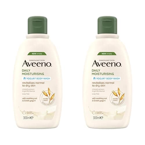 Image of Aveeno Daily Moisturising Yogurt Body Wash, 300 ml (Pack of 2)