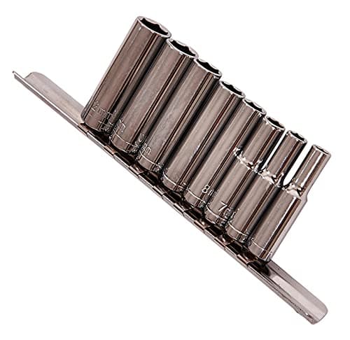 Image of Amtech I6400 9 Piece 1/4” Metric deep Socket Set