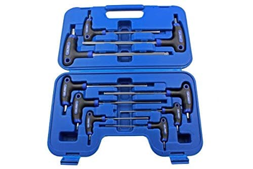 Image of US PRO 9 Piece T Handle Hex/Allen Key Screwdriver Ball End Set 2mm to 10mm 1612