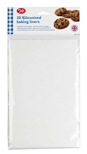 Image of Tala Siliconised Rectangular Baking Tin Liners Set of 20 Pieces White (Pack of 2)