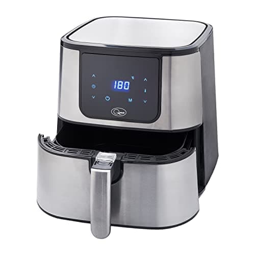 Image of Quest 33889 5.5 Litre Air Fryer/Stainless Steel Materials/Detachable Basket/Non-Stick Coating/Adjustable Thermostat with 60 Min Timer/Easy Operated Digital Display