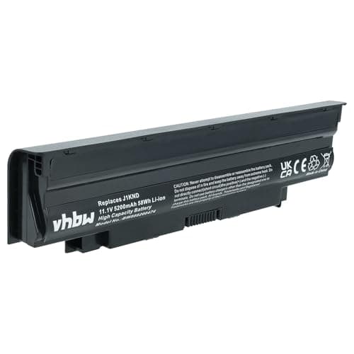 Image of vhbw Battery Replacement for Dell 312-0240, 312-1180, 312-1197, 312-1198, 312-1200, 312-1201 for Laptop (5200mAh, 11.1V, Li-Polymer)