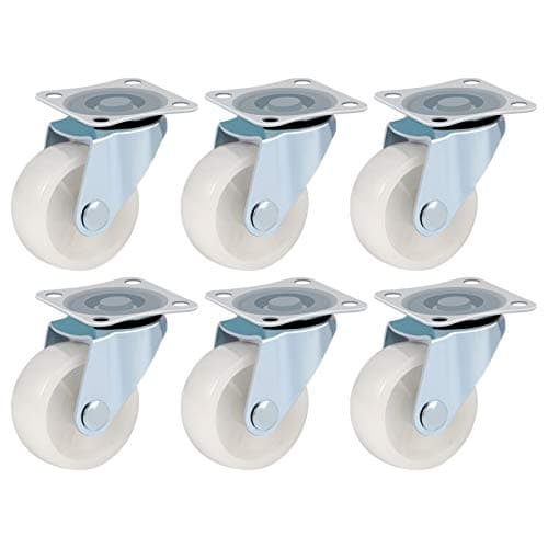 Image of Xinzistar 40mm Heavy Duty Castor Wheels, 6PCS Swivel Caster with Double Ball Bearings for Trolley Furniture