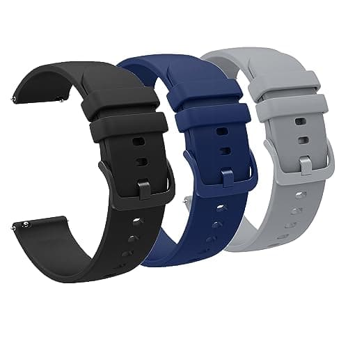 Image of Blueshaweu for Sekonda Smart Watch 20mm New Soft Silicone Sport Replacement Straps for Women, Man Accessories Compatible for SEKONDA Flex, Flex Plus 42mm/Motion 36mm, Motion Plus 38mm (3Pack-B, 20mm)