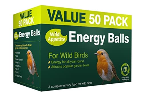 Image of Wild Appetite Suet Energy Fat Balls Bird Food - Pack of 50