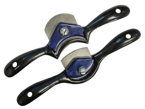 Image of Faithfull FAISSTWIN Spokeshave Twin Pack Concave and Convex, Black|grey|blue