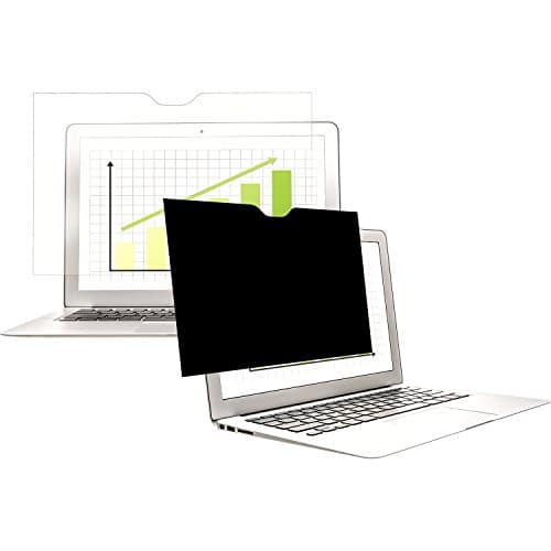 Image of Fellowes PrivaScreen Anti Glare Black Privacy Filter & Screen Protector For Laptop/Apple Macbook Air, 13" Inches 16:10 Widescreen - Easy Attach & Removal With Quick Reveal Tabs