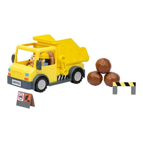 Image of Bluey Dump Truck, With Load and Unload Feature, Get Some Work Done With Exclusive Hard-Hat and Muddy Bingo,
