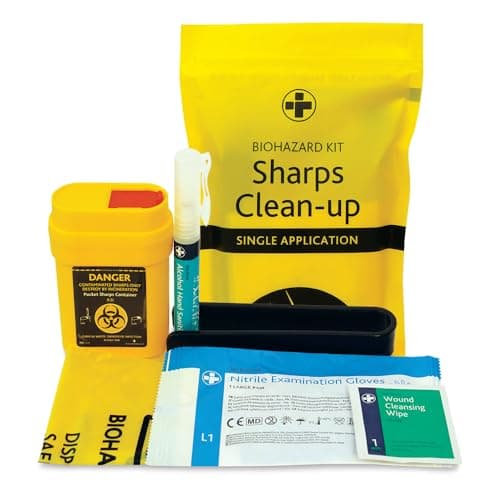 Image of Reliance Biohazard Kit Sharps Clean-up - 1 Application (RL987)
