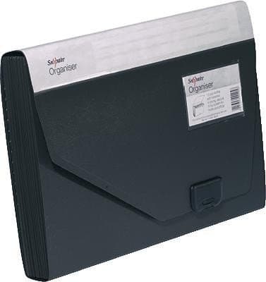 Image of Snopake [100% Recycled] A4 Expanding Organiser 13-Part – Black [Pack of 1] Ref: 11219