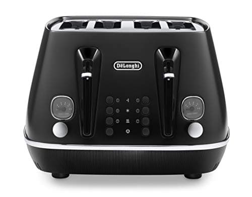 Image of De'Longhi Distinta X CTIN4003.BK Designer 4 Slice Toaster, Variable Browning Control, Reheat/Defrost/Bagel Function -Black