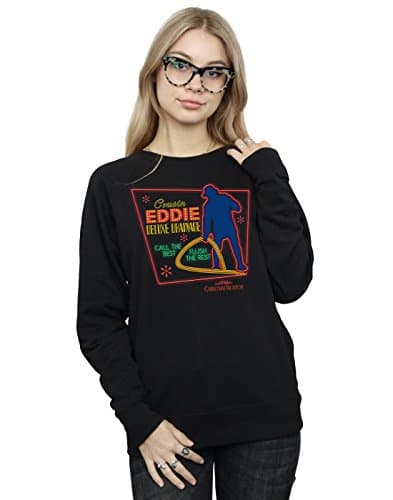 Image of National Lampoon's Christmas Vacation Women's Cousin Eddie Sweatshirt Medium Black