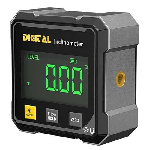 Image of Upgraded 4-Side Magnetic Digital Angle Gauge, with Electronic Laser, for Cube Inclinometer, Table Saw Miter Protractor, Woodworking Measuring Tool, Level Box For Hanging