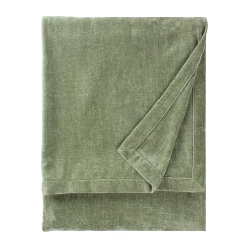 Image of Furn Yard Heavy Chenille Throw – Luxury Soft Velvet Decorative Blanket for Bed or Sofa (Eucalyptus - 150x200cm)