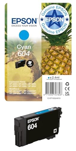 Image of Epson 604 Pineapple, Genuine Cyan Ink Cartridge
