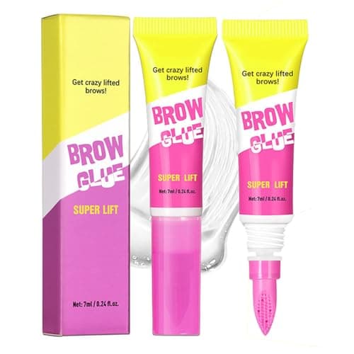 Image of 2 Pack Brow Lamination Gel – Clear Long-Lasting Waterproof Eyebrow Setting Gel for Fluffy, Laminated, Natural Full-Looking Brows, Smudge-Proof Styling & Shaping (2pcs)