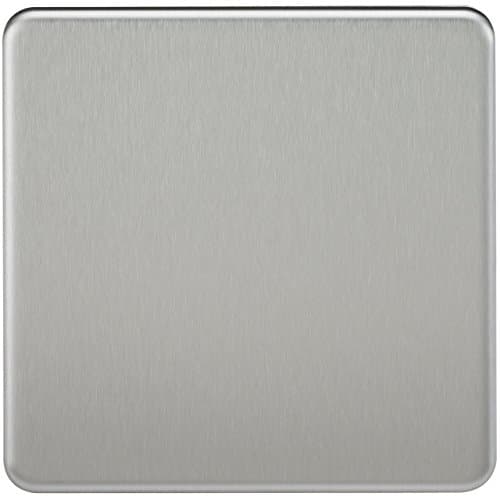 Image of Knightsbridge SF8350BC Screwless 1-Gang Blanking Plate, Brushed Chrome