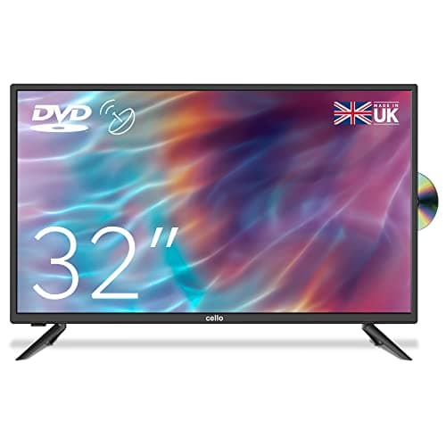 Image of Cello C3220F 32" inch HD Ready LED TV with built in DVD player with Freeview HD Built in Satellite receiver 3 X HDMI and USB 2.0 to record Live TV Made in the UK,Black