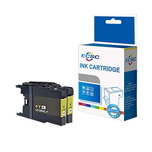 Image of ECSC Compatible Ink Cartridge Replacement for Brother MFC-J5910DW MFC-J6510DW MFC-J6710D MFC-J6710DW MFC-J6910DW LC1280XL (Yellow, 2-Pack)