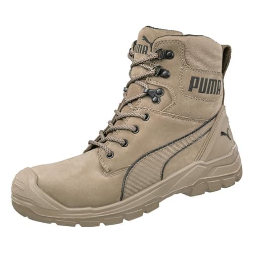 Image of PUMA Safety Conquest Boot Stone - Fiberglass reinforced composite toe cap, Extra high scuff cap for wearers who kneel a lot during their work