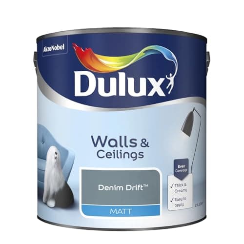 Image of Denim Drift Walls & Ceilings Matt Emulsion Paint 2.5L – Smooth Creamy Finish, Quick Dry, Low VOC, Easy Application for Interior Walls & Ceilings