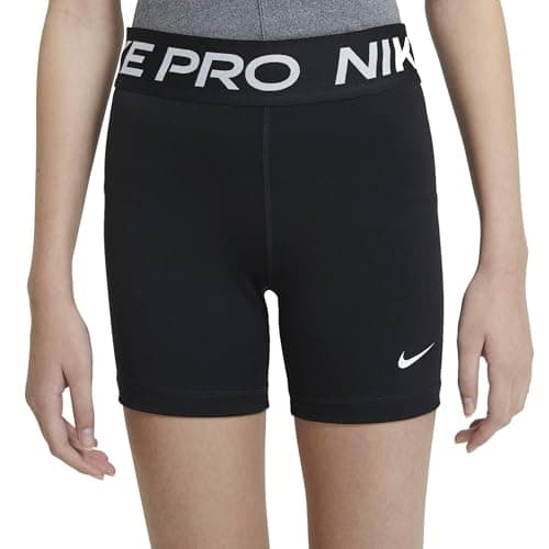 Image of NIKE Girls Dry Fit 3in Shorts, Black/(White)001, M 10-12 Years UK EU