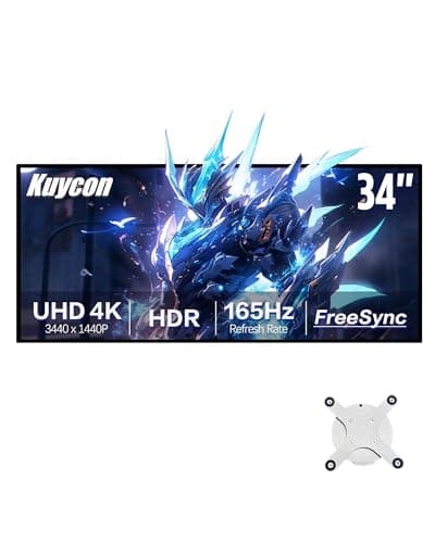 Image of Kuycon Q34W 34 inch FHD (3440 x 1440) 4K 165HZ Gaming Monitor, IPS, 1.07 Billion Colors, 99% sRGB, 5ms, HDR, Eye Care, Anti-Glare, 178° Viewing Angle (Minimalist - without Stand)